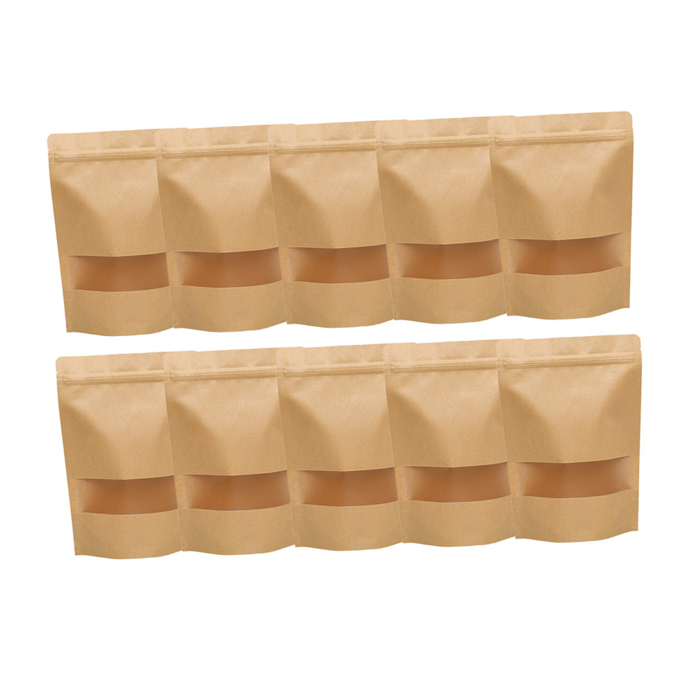 50Pcs Food Grade Kraft Stand U - огляд і ціна Food Snacks In Usa