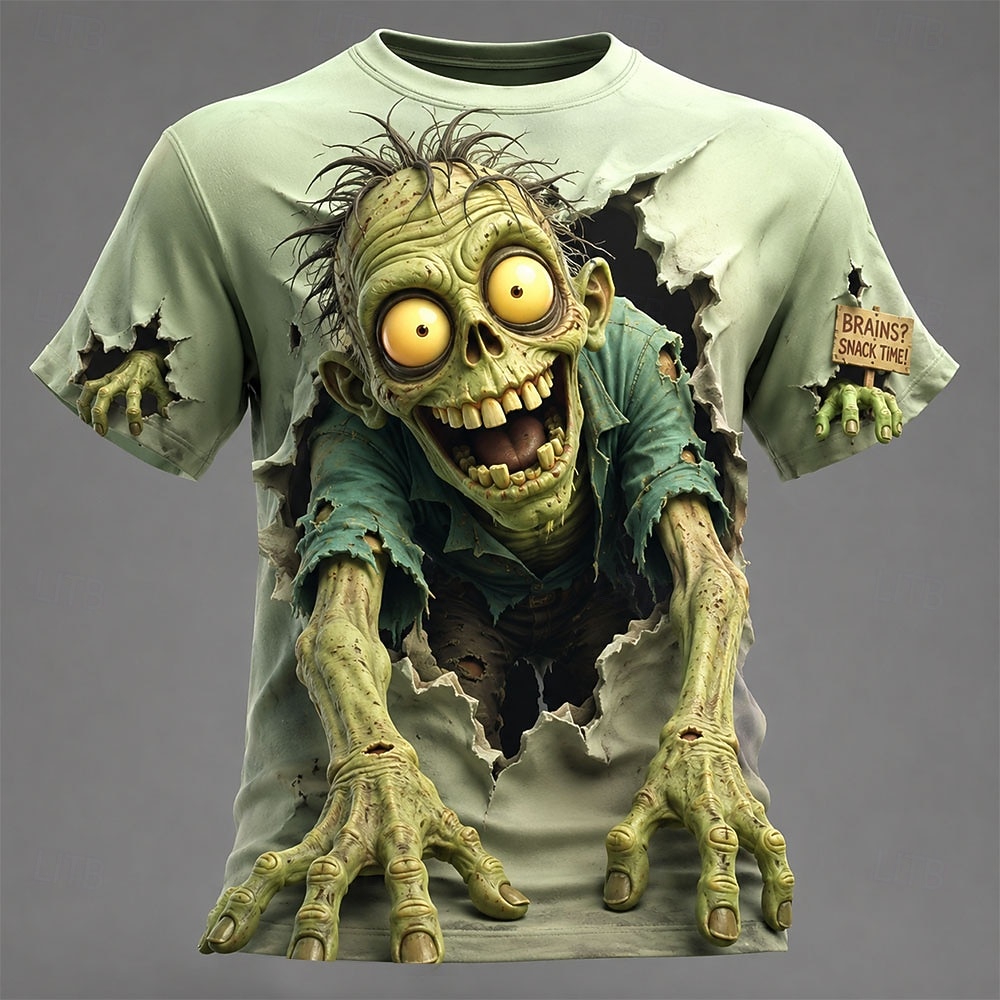 Men's Spring Summer 3D Printed - огляд і ціна Zombie Snacks