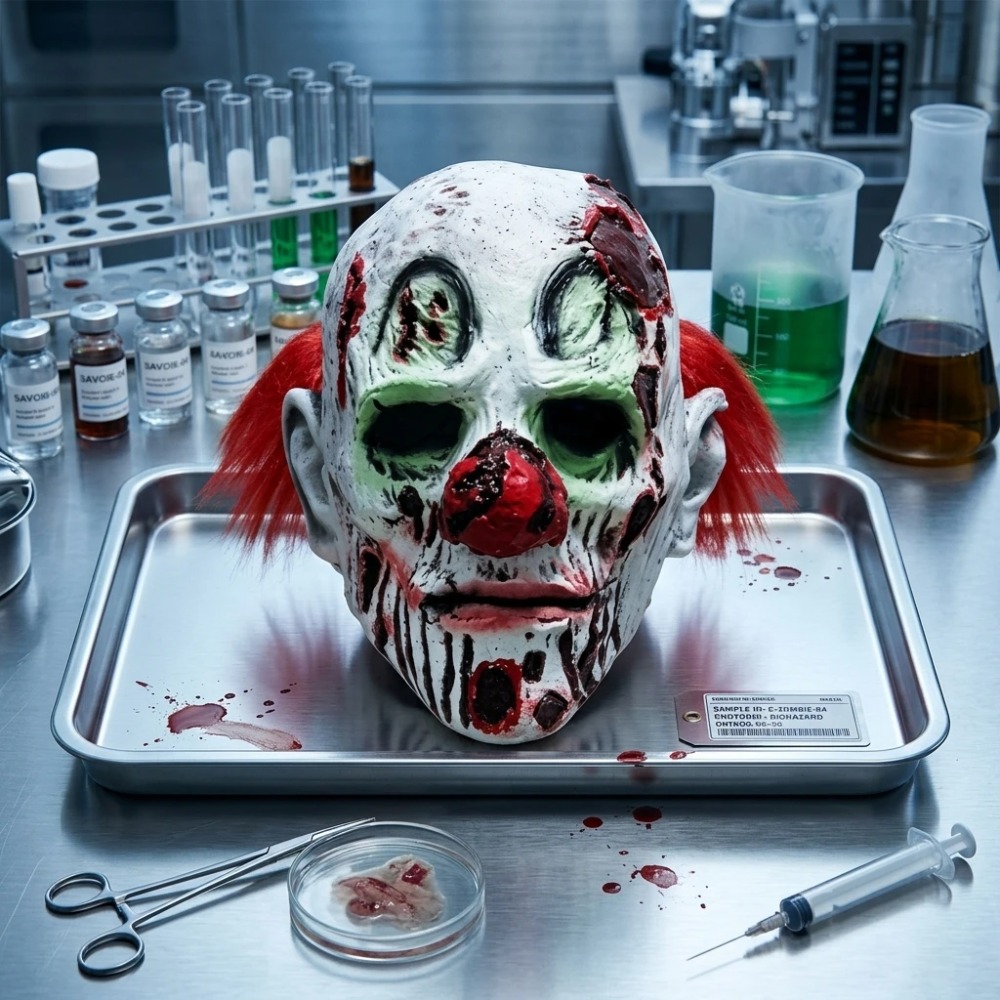 Horror Latex Mask Long Hair Ev - огляд і ціна Zombie Snacks